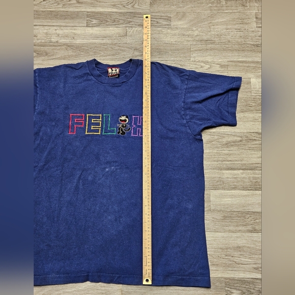Vintage 90s Felix The Cat Blue T-shirt XL Disney Single Stitched Embroidered USA - Picture 8 of 9